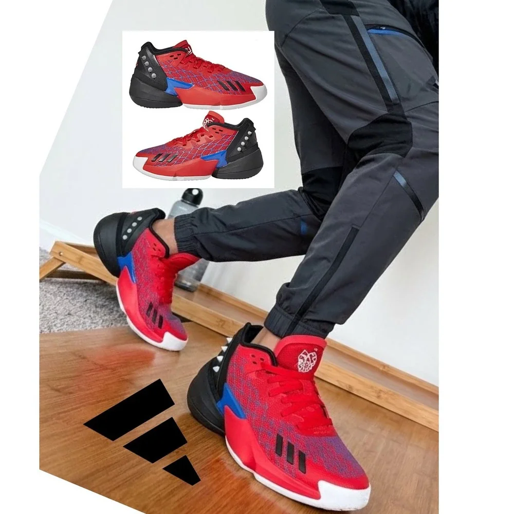 Adidas Marvel Spider-Man DON Issue 4 J Basketball Shoes Red Black HR1616 Size 6Y